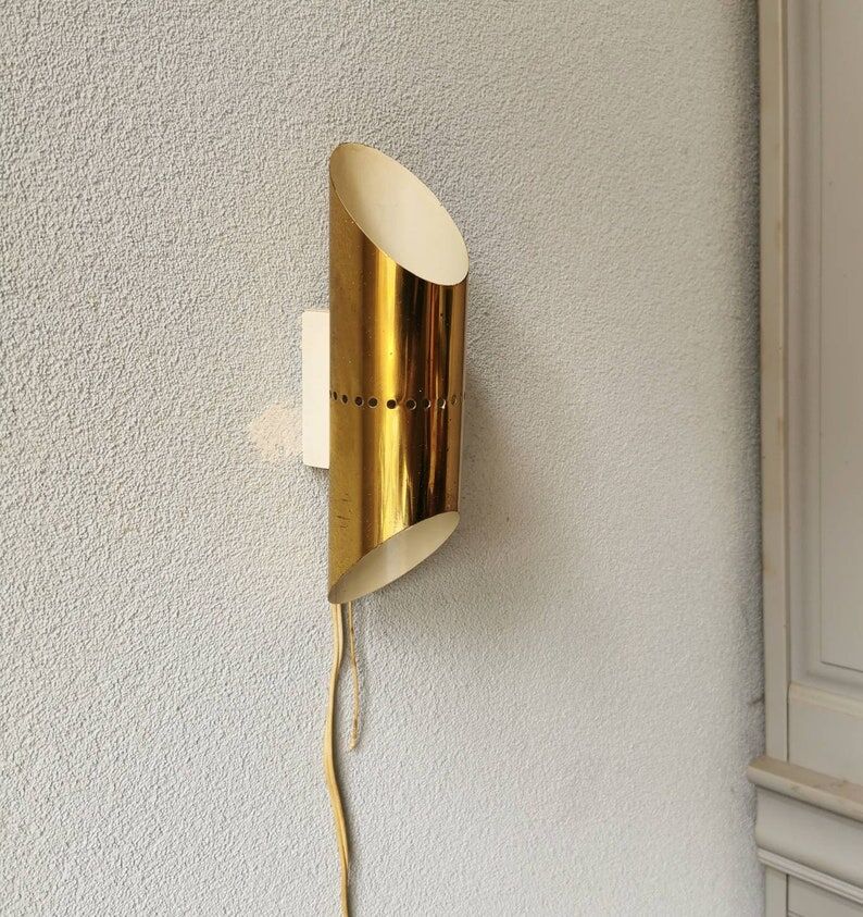 Vintage metal wall lamp 1970