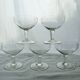 Lot de 5 coupes à champagne en verre gravé feuillage