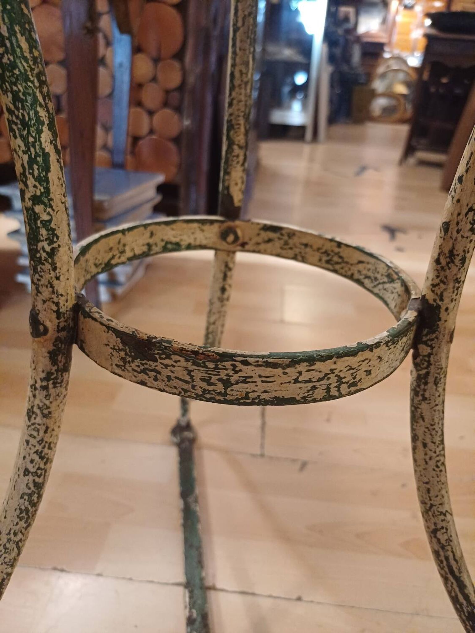 Large bistro pedestal table, 70 cm in diameter, circa 1900.