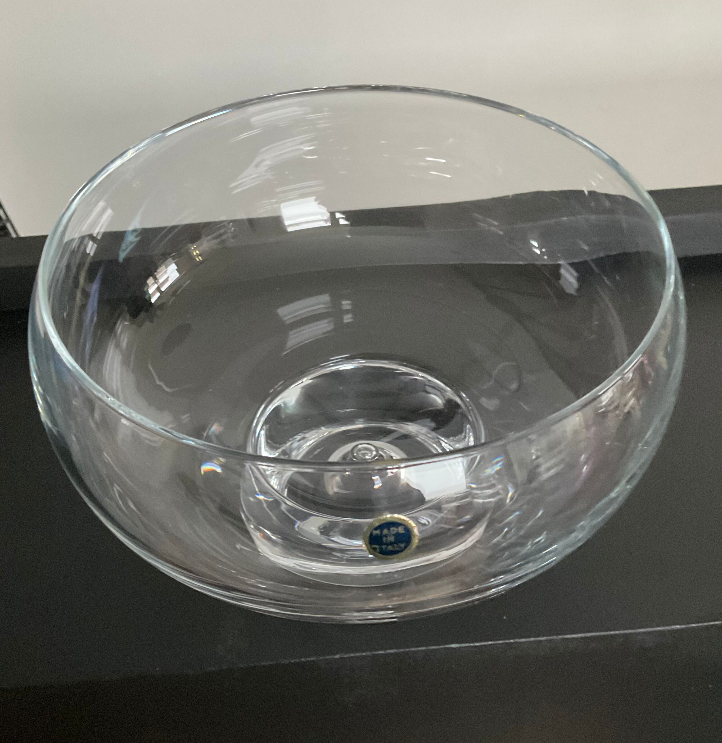 Vintage cup in blown glass made in italy