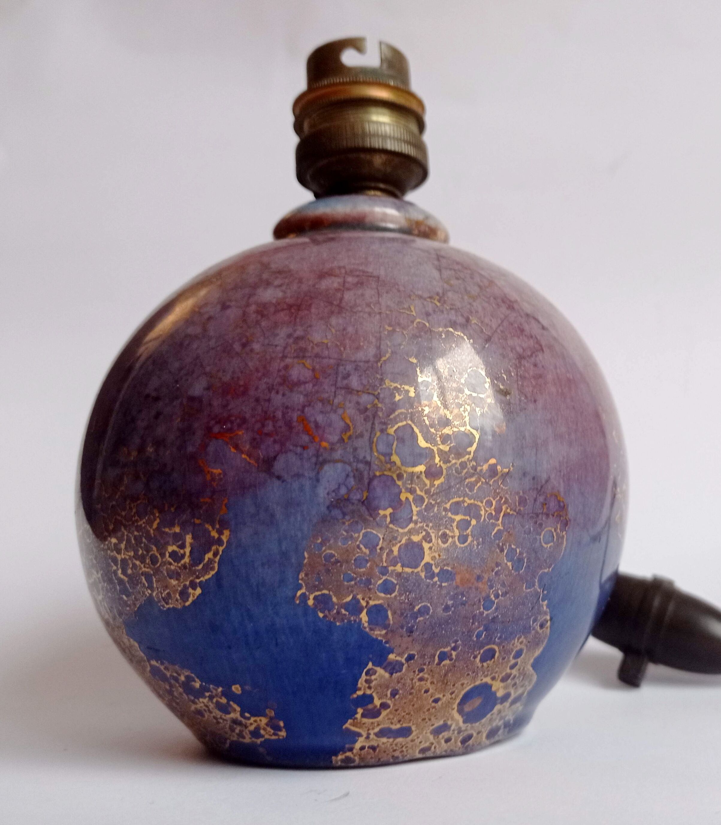 Pied de lampe céramique décor à l'or