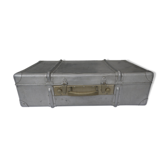 Beautiful fully metallic suitcase of the years 60
