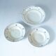 Antique Handmade Ceramic Plates, Set of Three, Italy 1900 circa