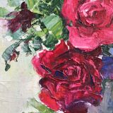 Table bouquet of red roses