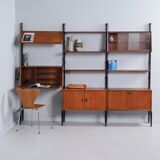 Meuble mural avec secrétaire par Louis van Teeffelen pour Wébé, années 60.