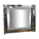 Bright artist's box mirror in chrome metal