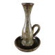 Vintage pyrite cave rat stoneware candlestick