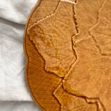 Round earthenware dish with vine leaves, Gien creation, Primefleur vintage
