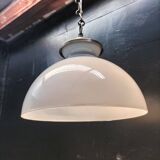 Large opaline pendant light