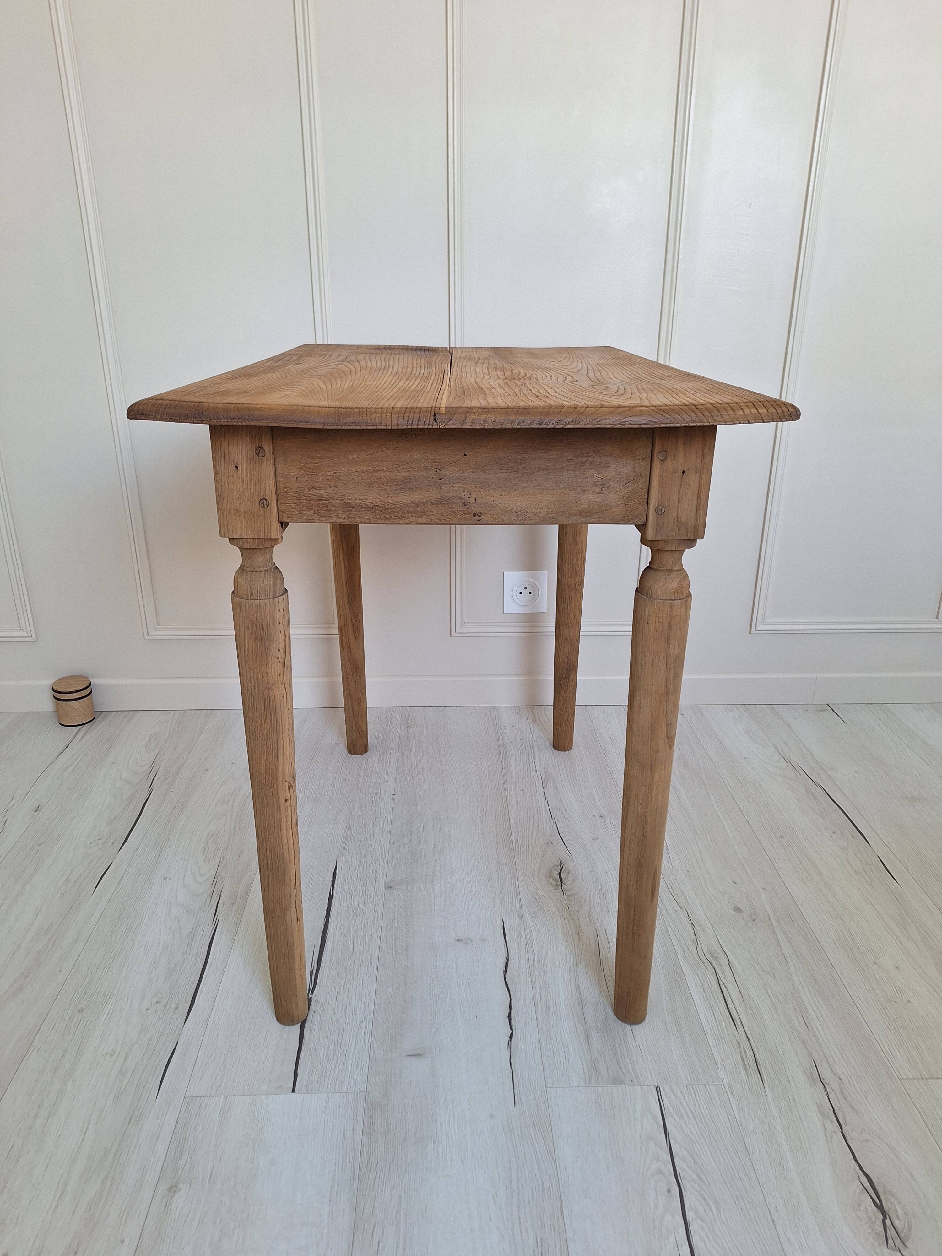 Bureau / Table d'appoint de ferme en chêne massif – Style campagne chic