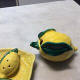 Leaf with salt and pepper shaker