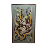 Tapestry the 2 pigeons E. Grekoff