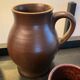 Series of 5 vintage brown ceramic vases