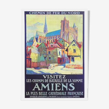 Poster Visit Amiens! Reissued around 1980