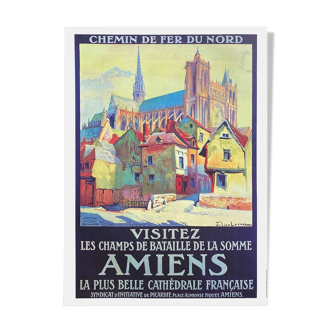 Poster Visit Amiens! Reissued around 1980