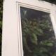 Old translucent glass communication door 82.5x214.2cm