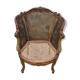 Gilded wood armchair and double canning