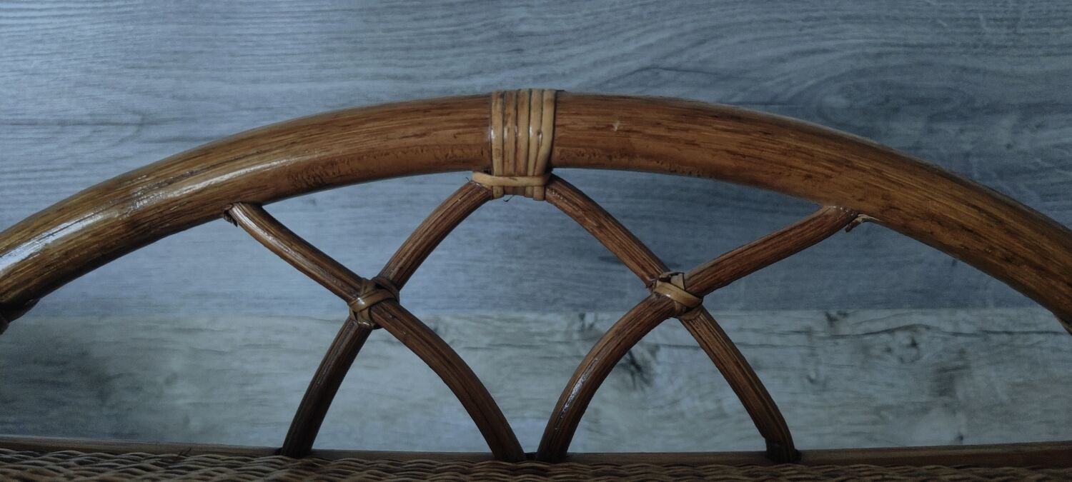 Vintage rattan shelf