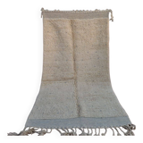 Vintage Berber Rug in Ecru Wool 250x150 - Authentic Bohemian Style