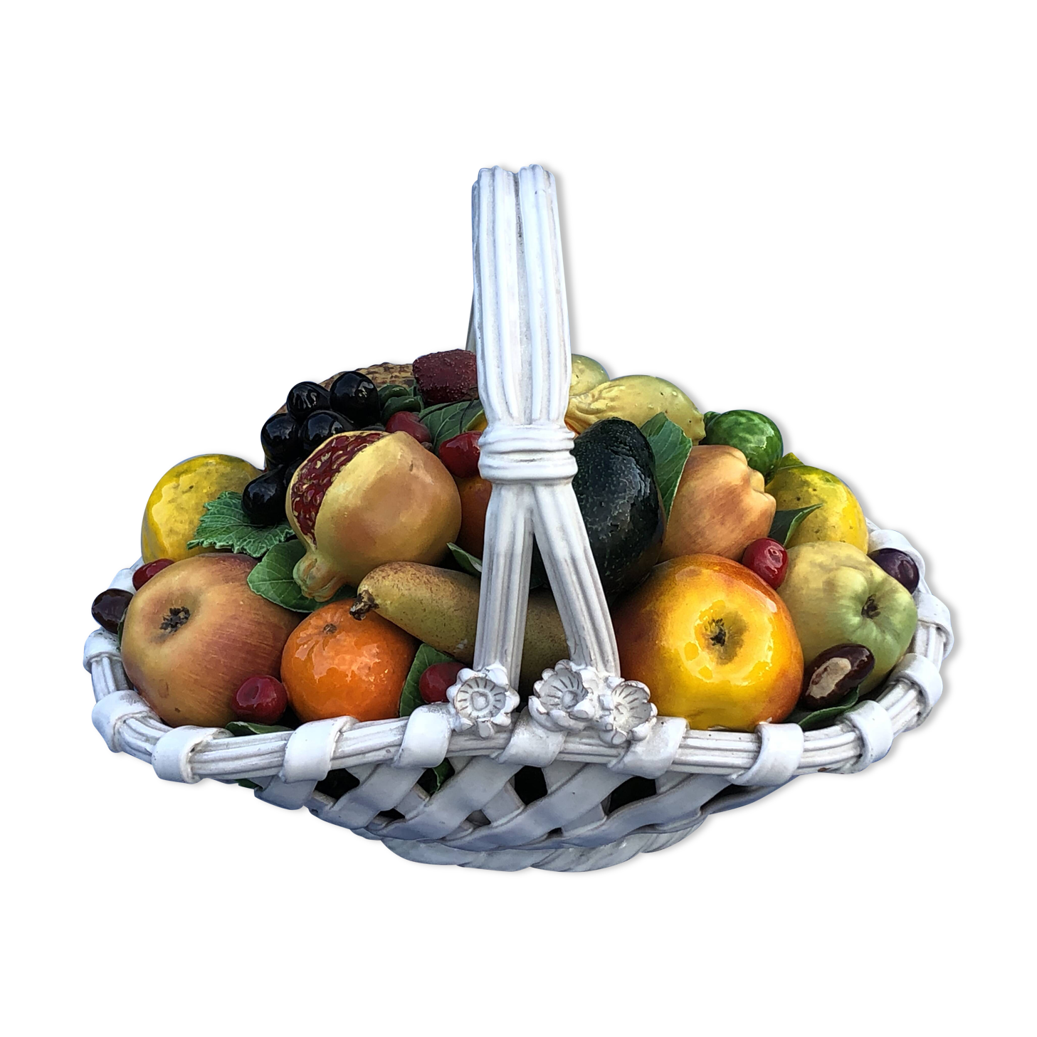 Grande corbeille de fruits en céramique années 50/60 Italie | Selency