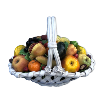 Large ceramic fruit basket 50s/60s Italy