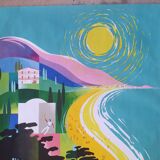 Old poster SNCF La Côte Basque J. Jacquelin 1964