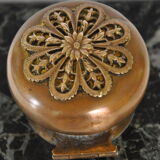 Encrier ancien marbre et bronze