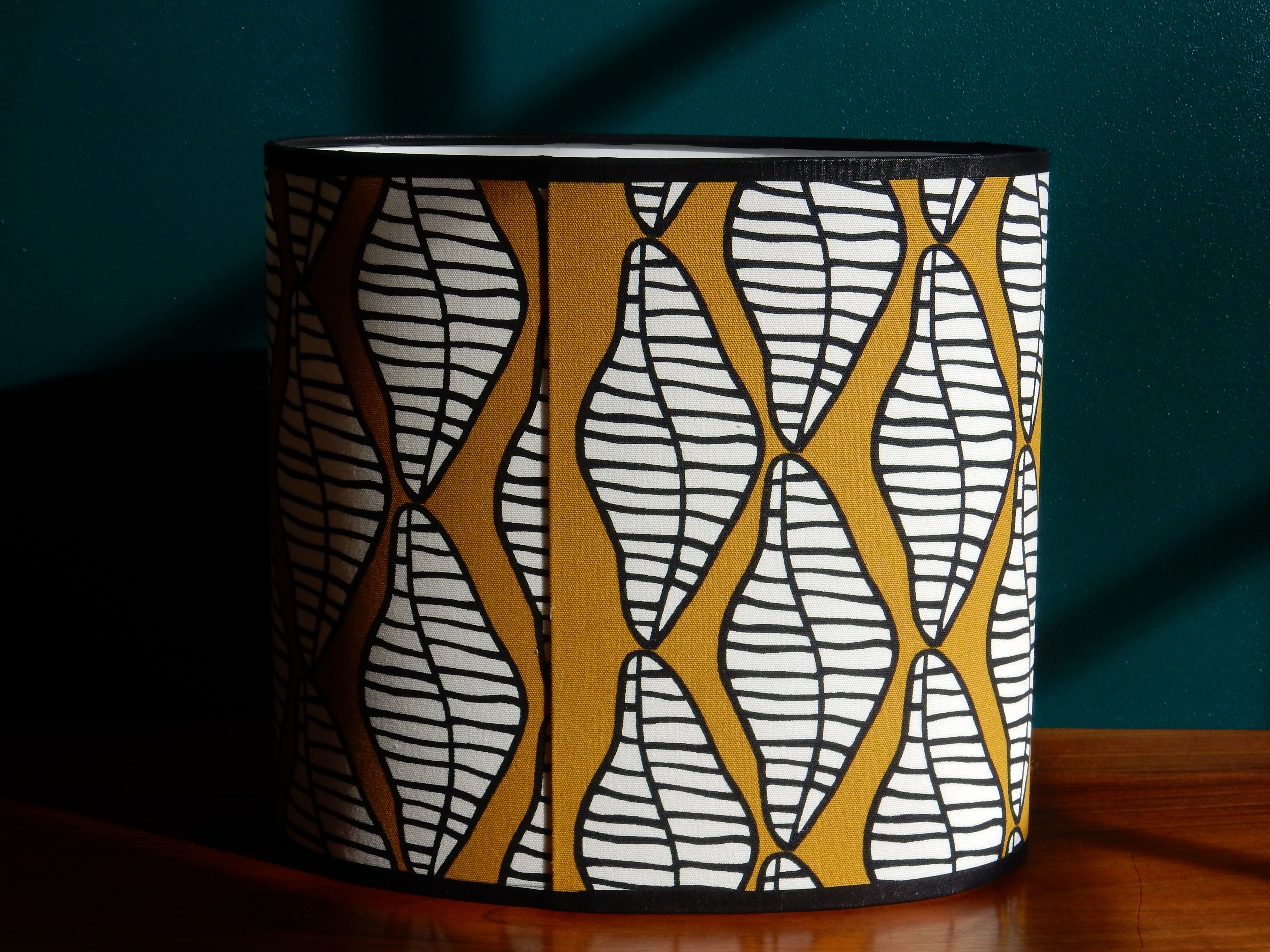 Oval lampshade vintage fabric Ikea 2006 design Linda Svensson
