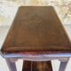 Table d'appoint Art déco en noyer avec étagère, années 1930