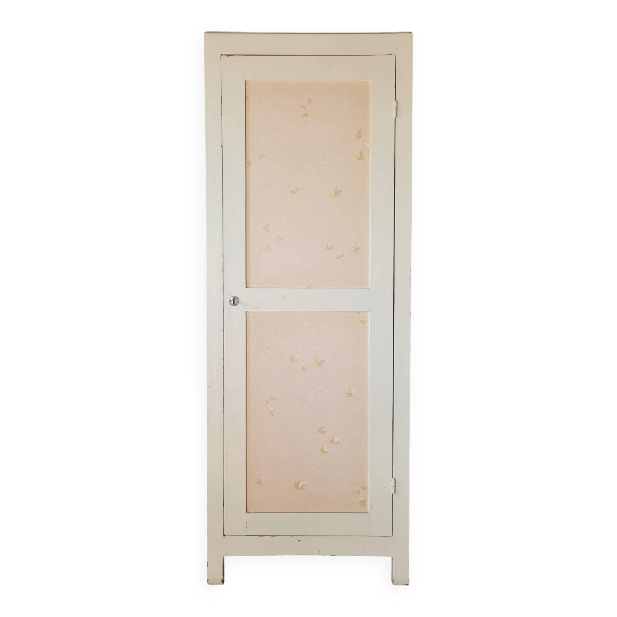 Antique Parisian bonnetière with a patina – vintage narrow wardrobe