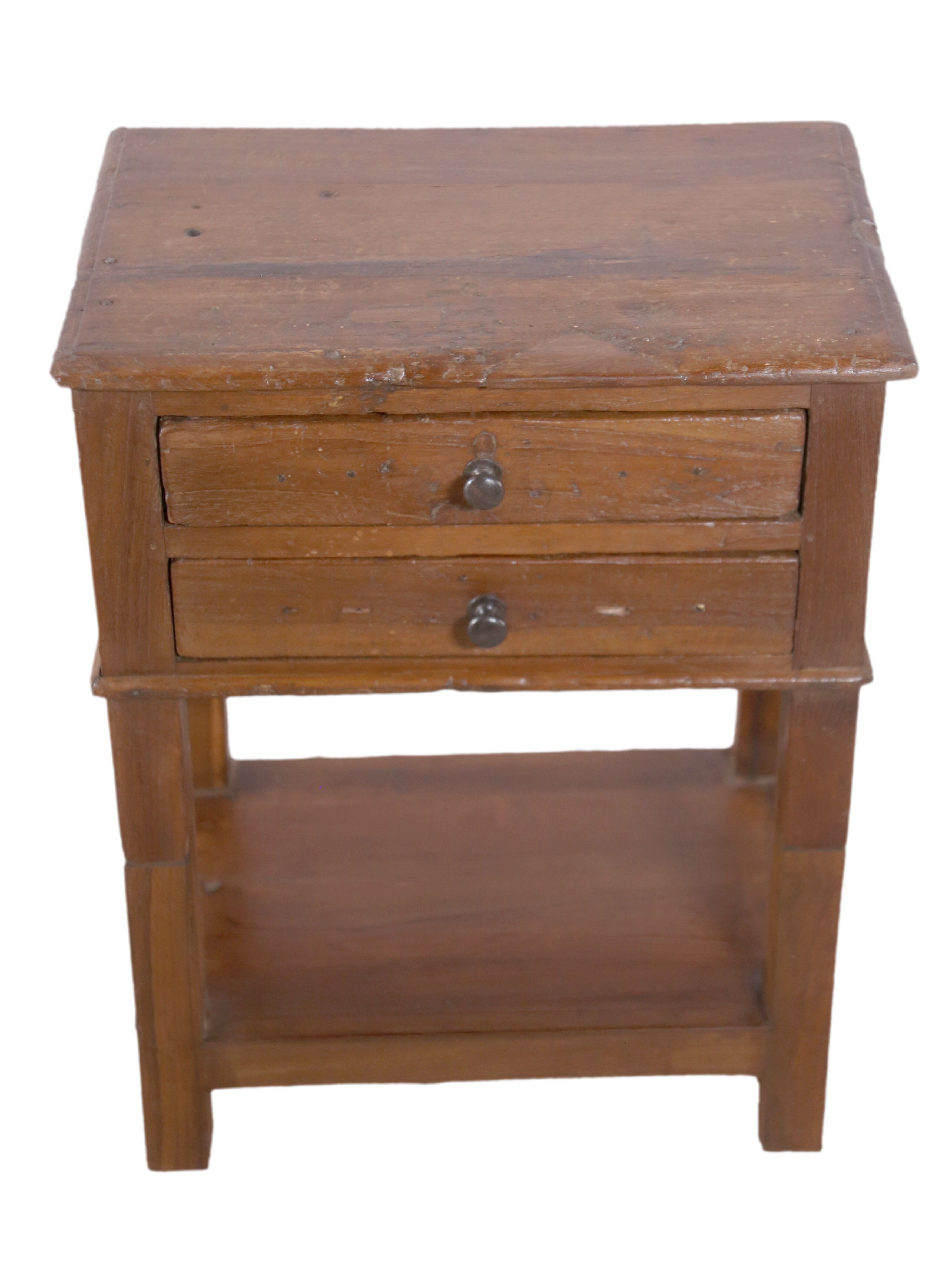 Old Burmese teak bedside