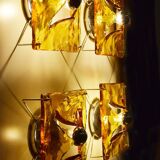 Mazzega Murano large wall sconce with 4 lights 1970s