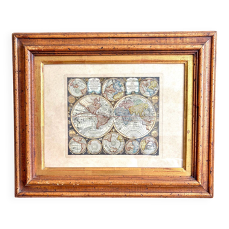 Old world map planisphere