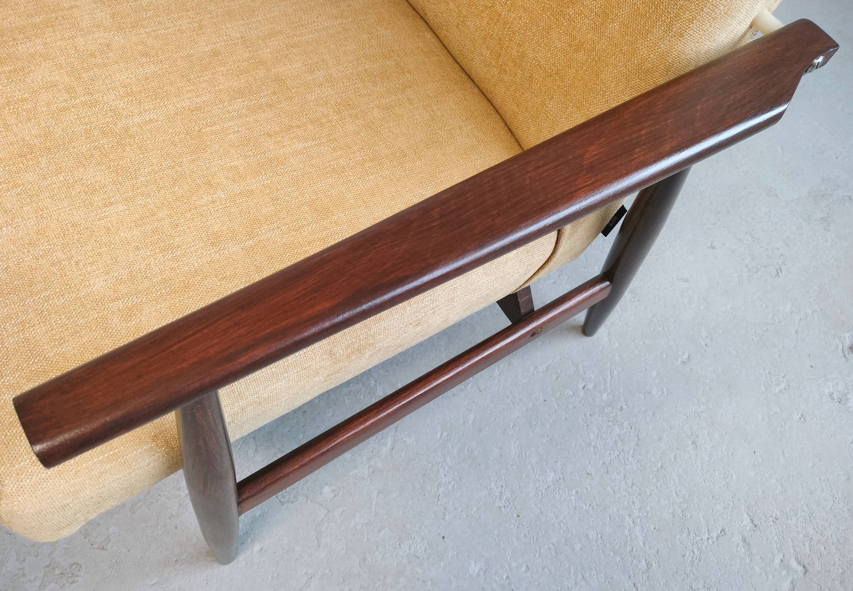 1960 Henryk Lis Mid Century Armchair in Yellow