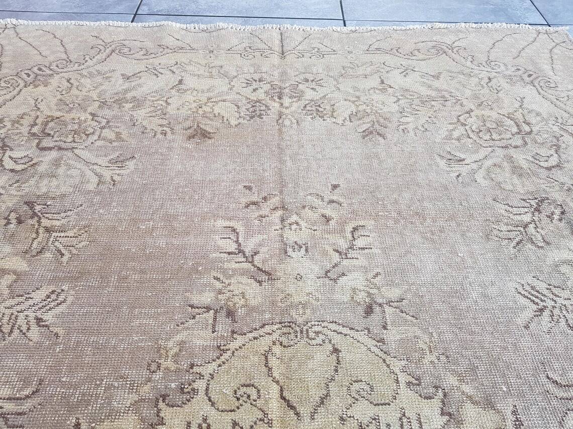 Beige Vintage Floral Carpet sku v623