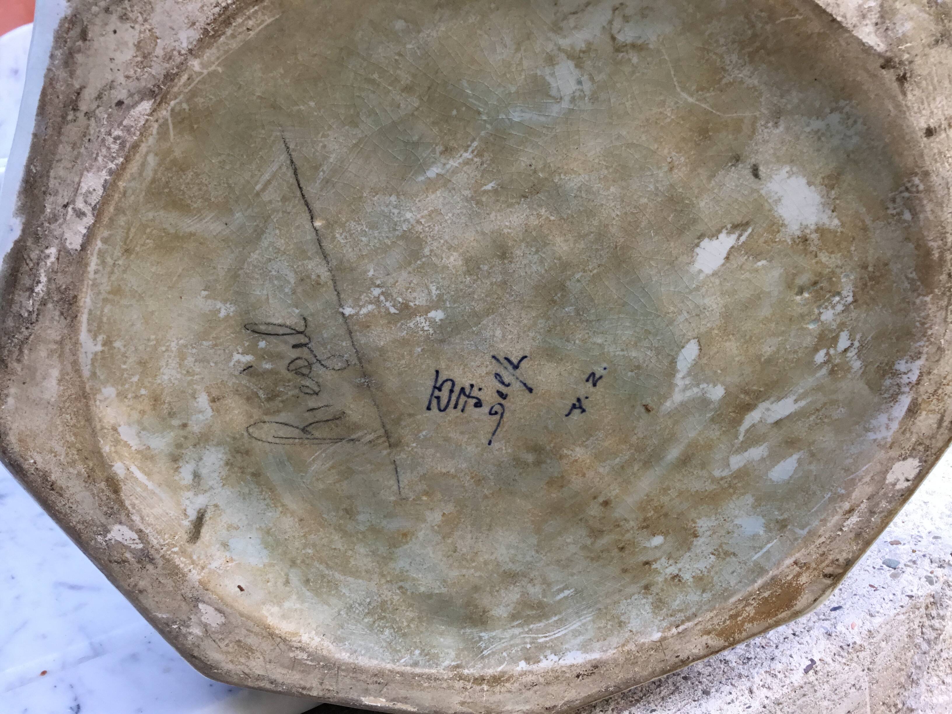 Delft. Important potiche in earthenware with blue and white decoration.