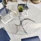 Table vintage verre et chrome 1970