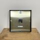 Black Industrial Square Wall Clock from Pragotron, 1970s