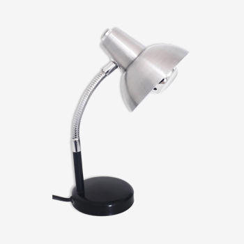 Desk lamp - black and brushed aluminum - 1970