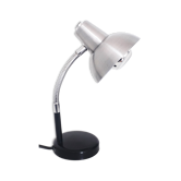 Lampe de bureau / liseuse orientable - noir et aluminium brossé - 1970