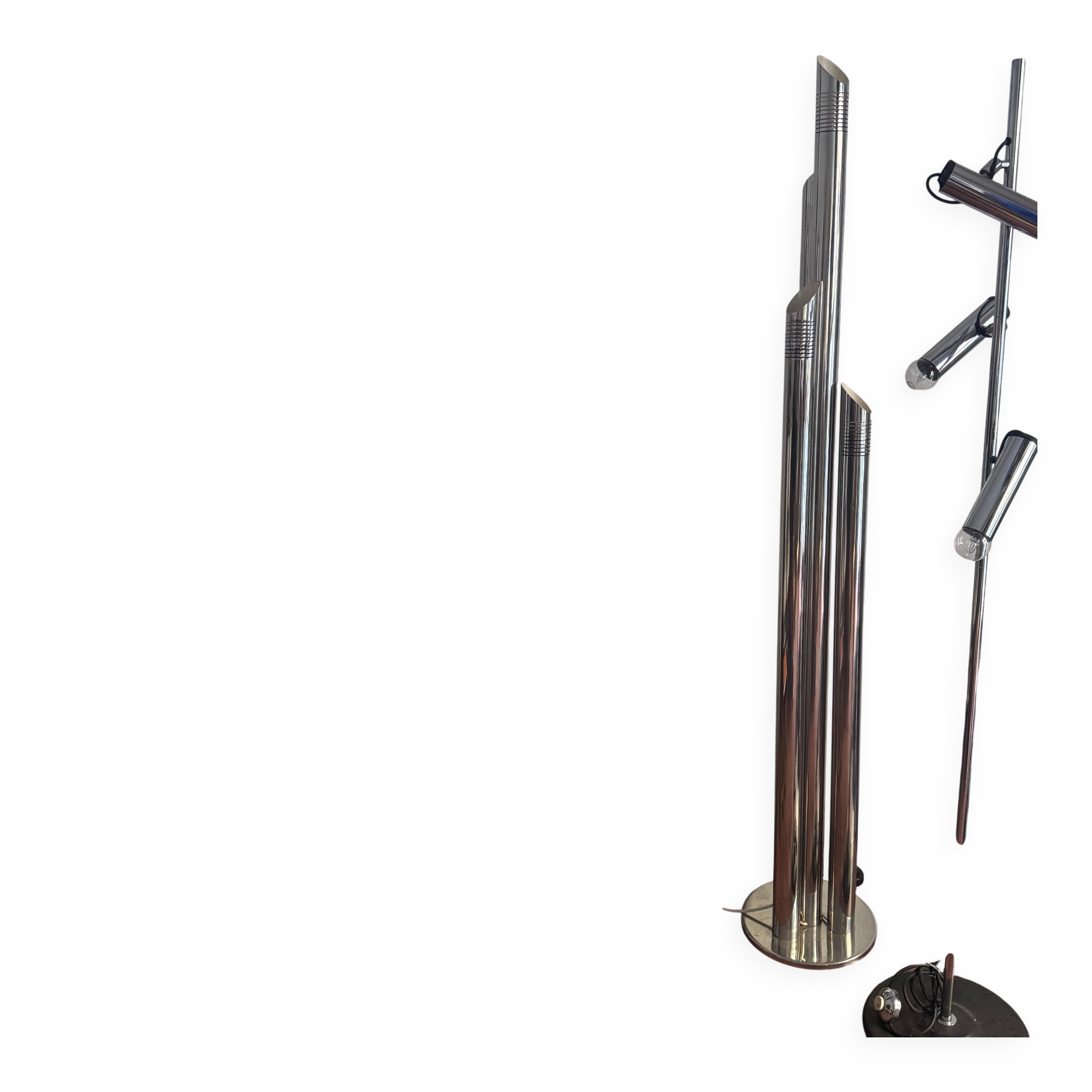 Stainless Steel Floor Lamp by Fontana for Reggiani, Italian Collectible Design