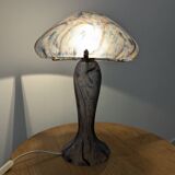 Lampe champignon pâte de verre