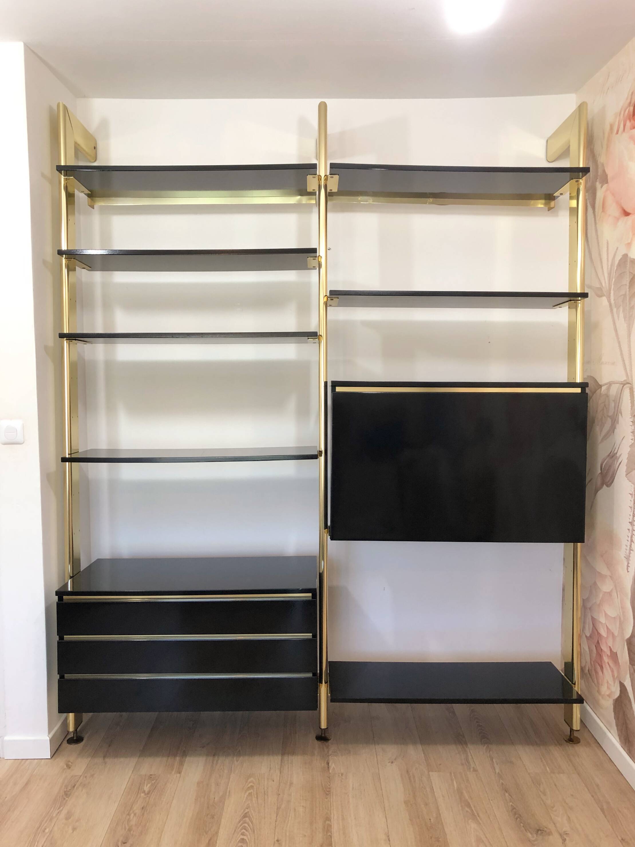 Library, modular unit by Modernindustria Giussano, 1970s