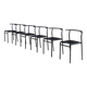 1980s Set of 6 “Café” dining chairs by Philippe Starck for Baleri, Italy