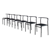 Ensemble de 6 chaises de salle à manger « Café » des années 1980 par Philippe Starck pour Baleri, Italie