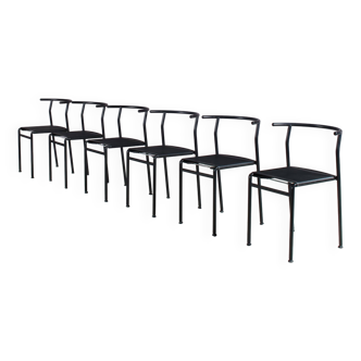 Ensemble de 6 chaises de salle à manger « Café » des années 1980 par Philippe Starck pour Baleri, Italie