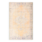 6x10 Turkish Light Orange Cream Vintage Rug, 195x313Cm