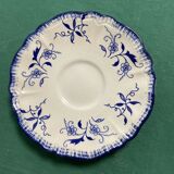 Set of 6 cups and under cups Lancaster Sarreguemines ceramic decorations flowers