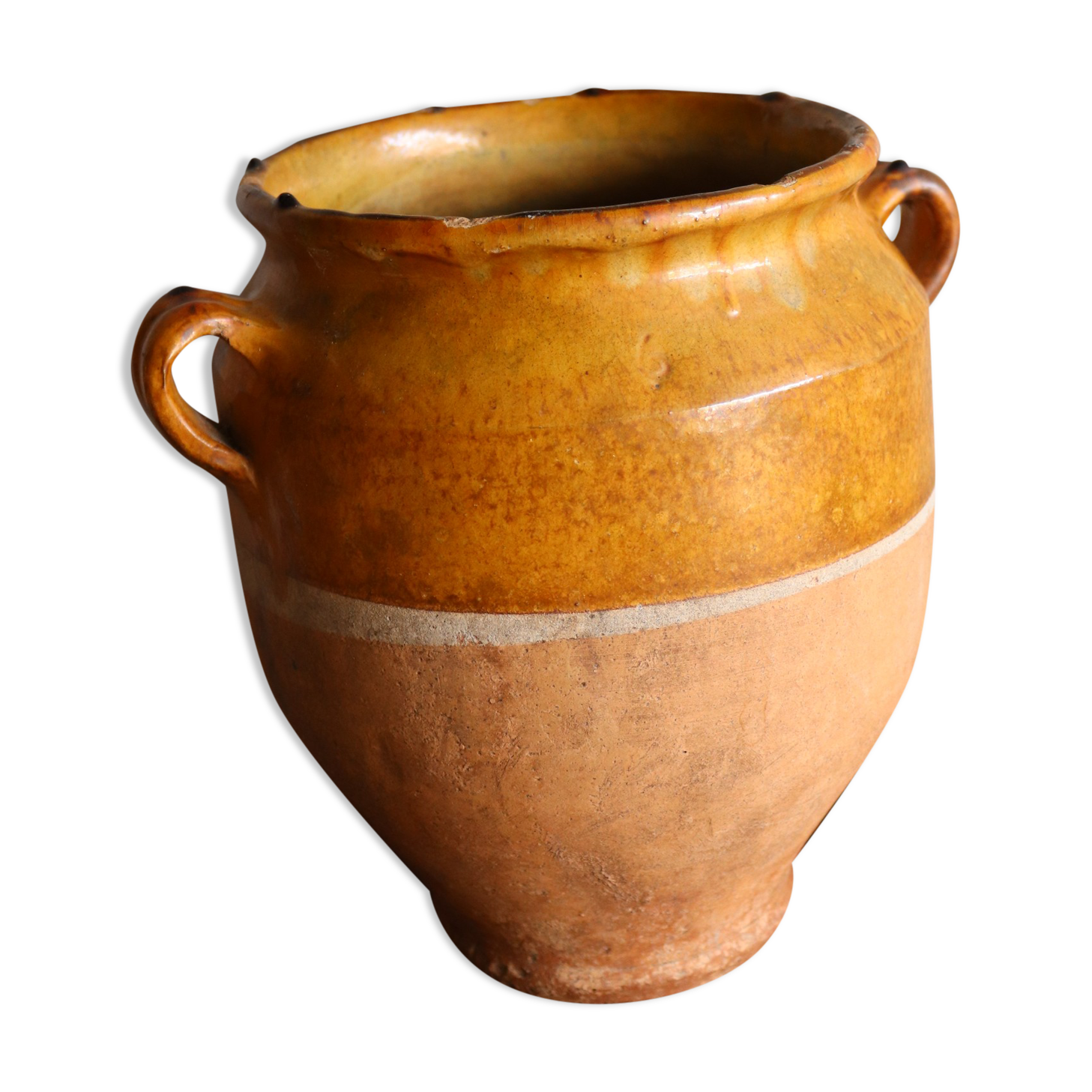 Varnished candied pot yellow