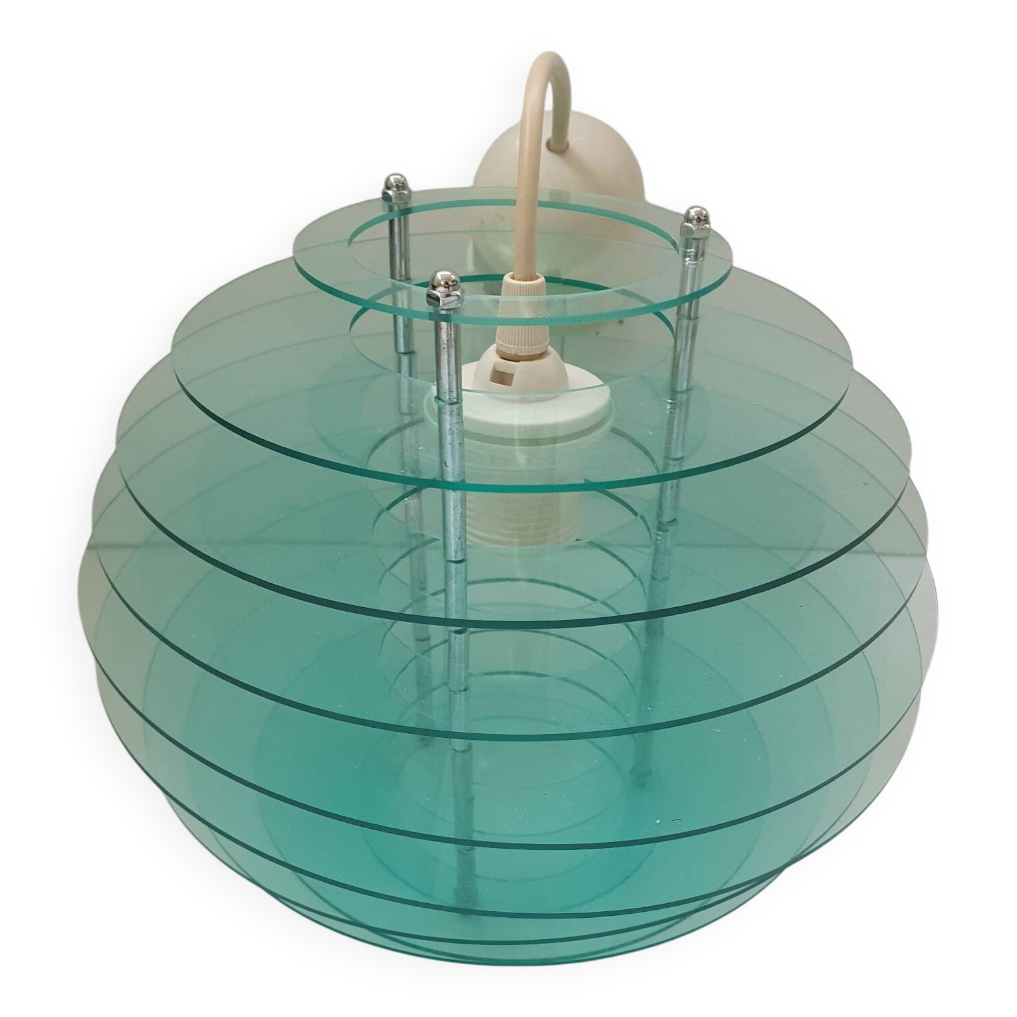 Vintage green globe design hanging lamp